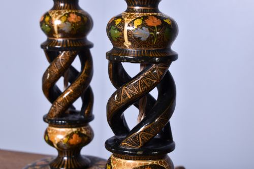 PAIR OF KASHMIRI TABLE LAMPS - ADDITIONAL PHOTO 1