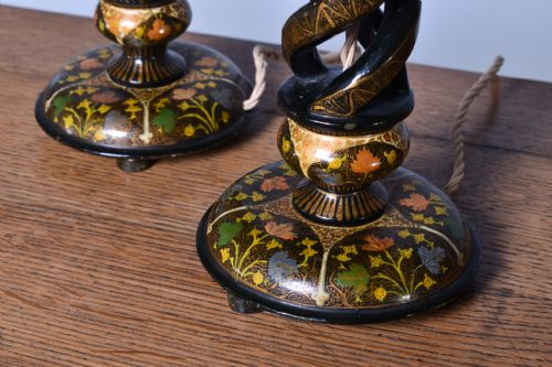 PAIR OF KASHMIRI TABLE LAMPS - ADDITIONAL PHOTO 2