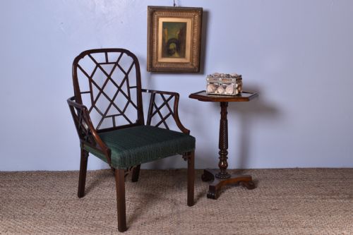 GEORGE III MAHOGANY COCKPEN ARMCHAIR - ADDITIONAL PHOTO 2