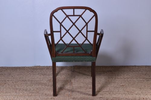 GEORGE III MAHOGANY COCKPEN ARMCHAIR - ADDITIONAL PHOTO 7