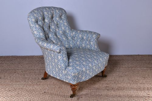 howard sons easy armchair - CATEGORY: ANTIQUE CHAIRS - DATED 19TH CENTURY