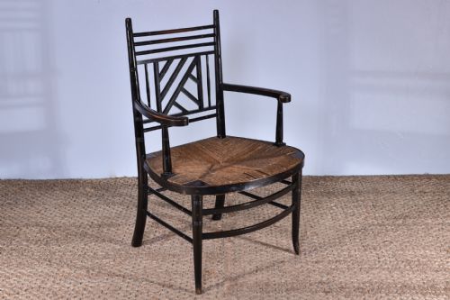 aesthetic movement armchair - CATEGORY: ANTIQUE CHAIRS - DATED 19TH CENTURY