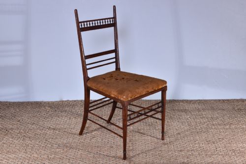 hw batley aesthetic movement chair - CATEGORY: ANTIQUE CHAIRS - DATED 19TH CENTURY