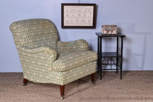 HOWARD SONS BRIDGEWATER ARMCHAIR WITH FOOTSTOOL - ADDITIONAL PHOTO 4
