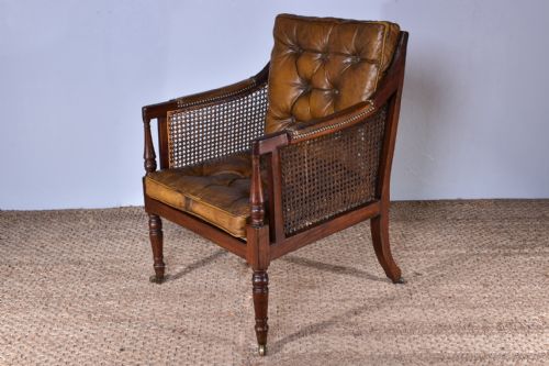 regency bergre armchair - CATEGORY: ANTIQUE CHAIRS - DATED REGENCY