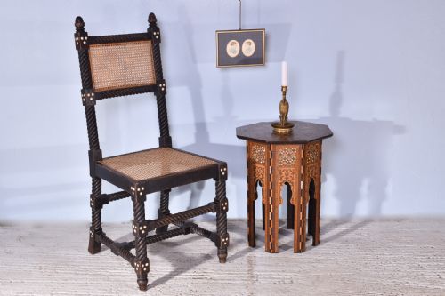 EBONISED SIDE CHAIR - ADDITIONAL PHOTO 4