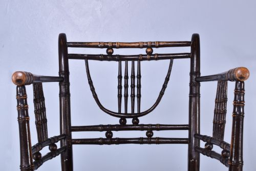 REGENCY FAUX BAMBOO ARMCHAIR - ADDITIONAL PHOTO 1