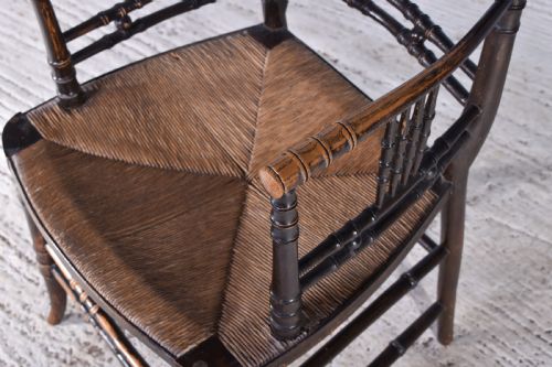 REGENCY FAUX BAMBOO ARMCHAIR - ADDITIONAL PHOTO 4