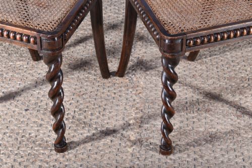 PAIR OF BARLEY TWIST SIDE CHAIRS - ADDITIONAL PHOTO 5