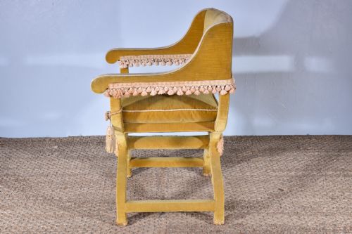 VELVET SAVONAROLA ARMCHAIR - ADDITIONAL PHOTO 3