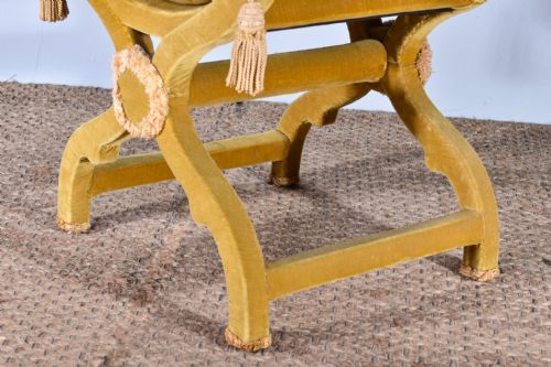 VELVET SAVONAROLA ARMCHAIR - ADDITIONAL PHOTO 5
