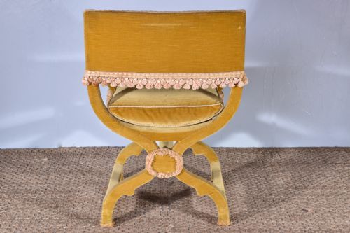 VELVET SAVONAROLA ARMCHAIR - ADDITIONAL PHOTO 6