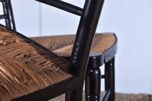 PAIR OF AESTHETIC MOVEMENT SIDE CHAIRS - ADDITIONAL PHOTO 4