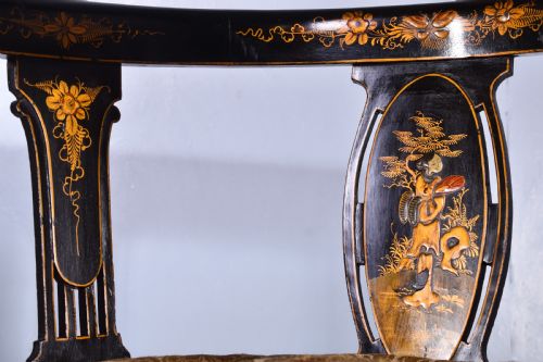 PAIR OF CHINOISERIE DECORATED TUB CHAIRS - ADDITIONAL PHOTO 1