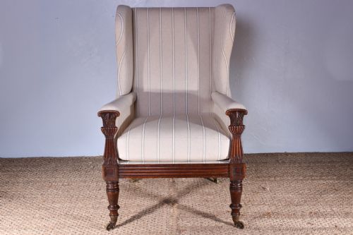 regency wingback chair - CATEGORY: ANTIQUE CHAIRS - DATED REGENCY