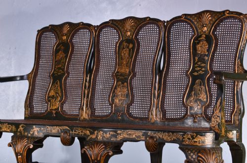 GREEN LACQUERED JAPANNED SUITE - ADDITIONAL PHOTO 3