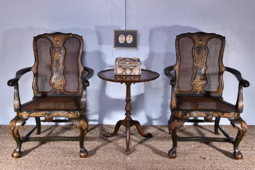 GREEN LACQUERED JAPANNED SUITE - ADDITIONAL PHOTO 7