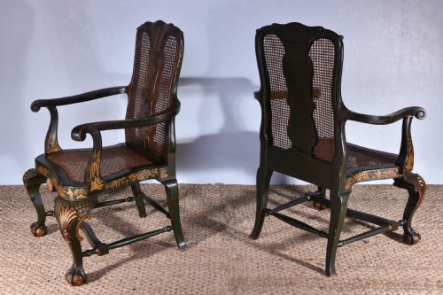 GREEN LACQUERED JAPANNED SUITE - ADDITIONAL PHOTO 8
