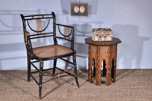 REGENCY FAUX BAMBOO ARMCHAIR - ADDITIONAL PHOTO 1