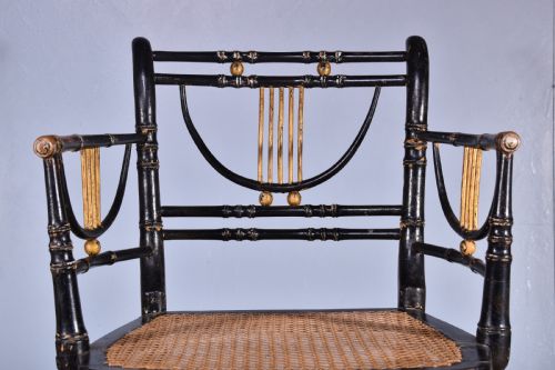 REGENCY FAUX BAMBOO ARMCHAIR - ADDITIONAL PHOTO 4