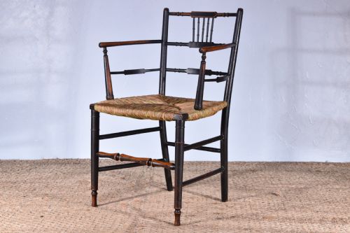 a sussex armchair - CATEGORY: ANTIQUE CHAIRS - DATED 19TH CENTURY