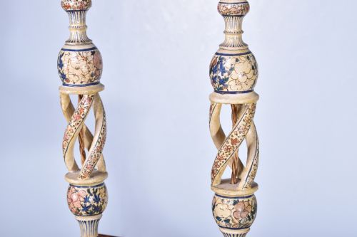 PAIR OF TALL KASHMIRI TABLE LAMPS - ADDITIONAL PHOTO 3