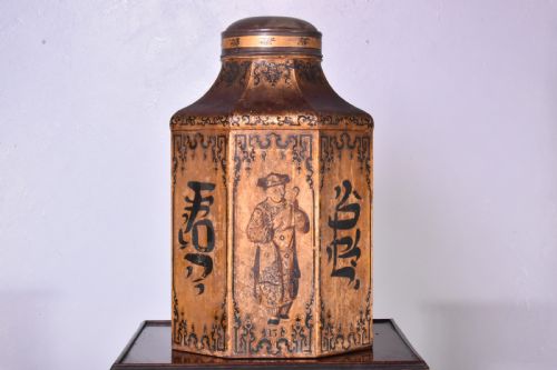 toleware tea canister - CATEGORY: ANTIQUE BOXES - DATED 19TH CENTURY