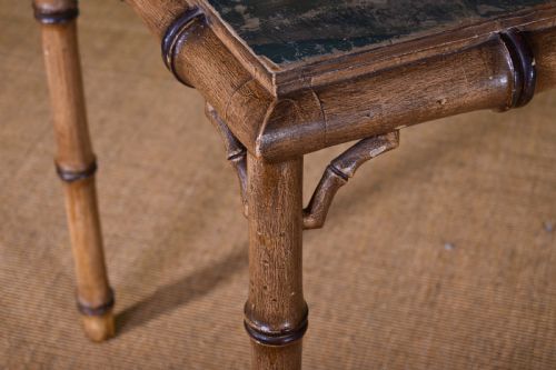 PAINTED FAUX BAMBOO TABLE - ADDITIONAL PHOTO 4