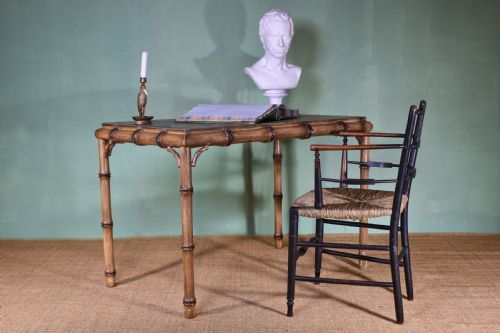 PAINTED FAUX BAMBOO TABLE - ADDITIONAL PHOTO 6