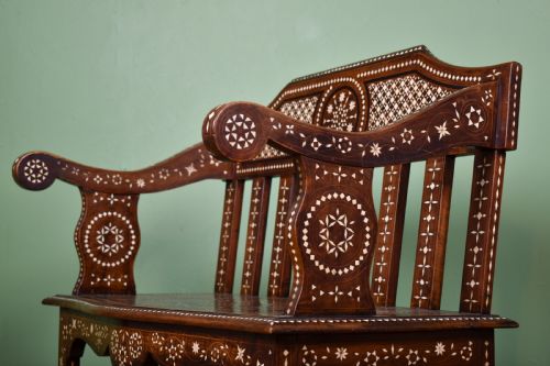 MOORISH INLAID BENCH - ADDITIONAL PHOTO 1