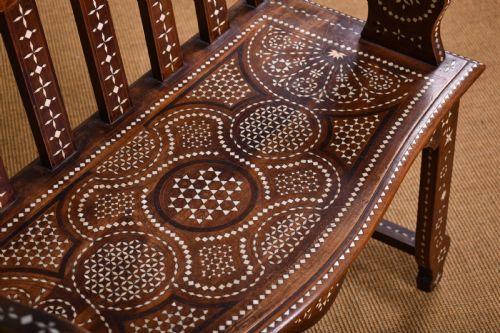 MOORISH INLAID BENCH - ADDITIONAL PHOTO 3
