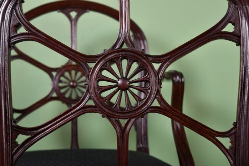 PAIR OF GEORGE III MAHOGANY OPEN ARMCHAIRS - ADDITIONAL PHOTO 2