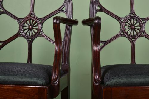PAIR OF GEORGE III MAHOGANY OPEN ARMCHAIRS - ADDITIONAL PHOTO 6