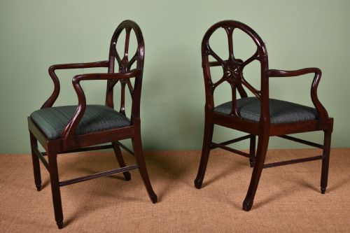 PAIR OF GEORGE III MAHOGANY OPEN ARMCHAIRS - ADDITIONAL PHOTO 8
