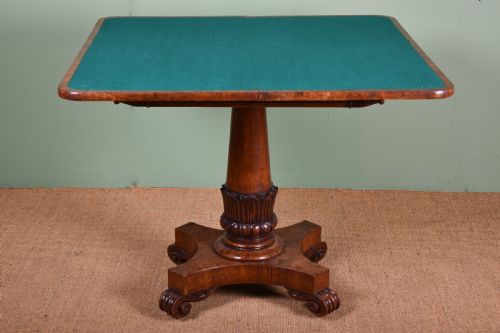 GEORGE IV BURR OAK CARD TABLE - ADDITIONAL PHOTO 3