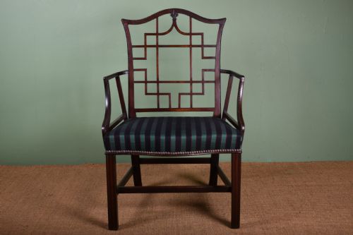 george iii chinese armchair - CATEGORY: ANTIQUE CHAIRS - DATED GEORGIAN