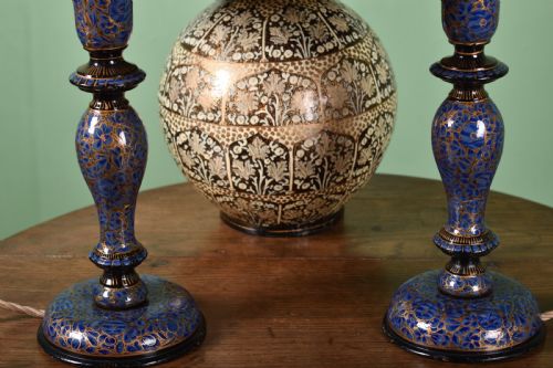 THREE KASHMIRI TABLE LAMPS - ADDITIONAL PHOTO 1