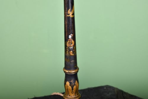 BLACK CHINOISERIE TABLE LAMP - ADDITIONAL PHOTO 2