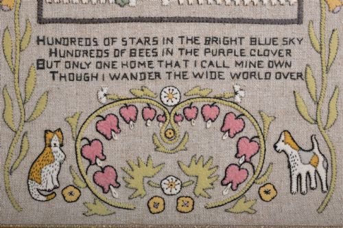 FOLKY STITCHED SAMPLER - ADDITIONAL PHOTO 2