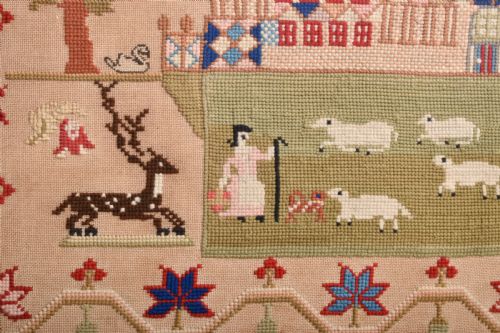 VICTORIAN WOOLWORK SAMPLER - ADDITIONAL PHOTO 4