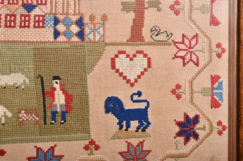 VICTORIAN WOOLWORK SAMPLER - ADDITIONAL PHOTO 5