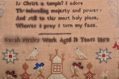 VICTORIAN WOOLWORK SAMPLER - ADDITIONAL PHOTO 6