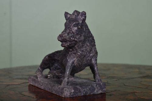 SERPENTINE STONE UFFIZI BOAR - ADDITIONAL PHOTO 3