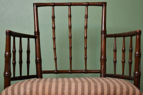 GEORGE III FAUXBAMBOO ARMCHAIR - ADDITIONAL PHOTO 1