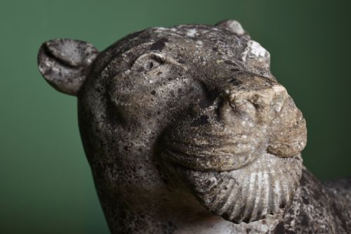 LARGE MARBLE SCULPTURE OF A LIONESS - ADDITIONAL PHOTO 3
