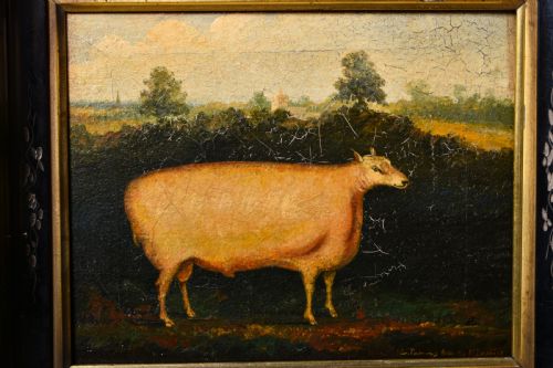 NAIVE PAINTING OF A SHEEP - ADDITIONAL PHOTO 1