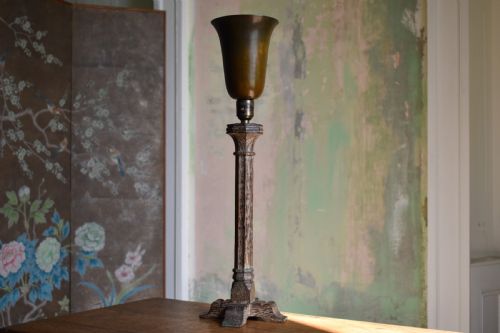 LIMED OAK TABLE LAMP