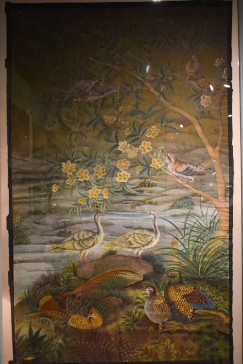 LARGE CHINESE WATERCOLOUR WALL HANGING