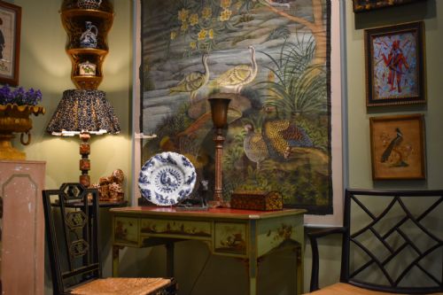 LARGE CHINESE WATERCOLOUR WALL HANGING - ADDITIONAL PHOTO 4