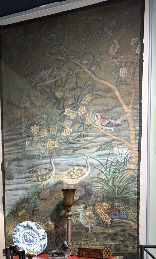 LARGE CHINESE WATERCOLOUR WALL HANGING - ADDITIONAL PHOTO 1